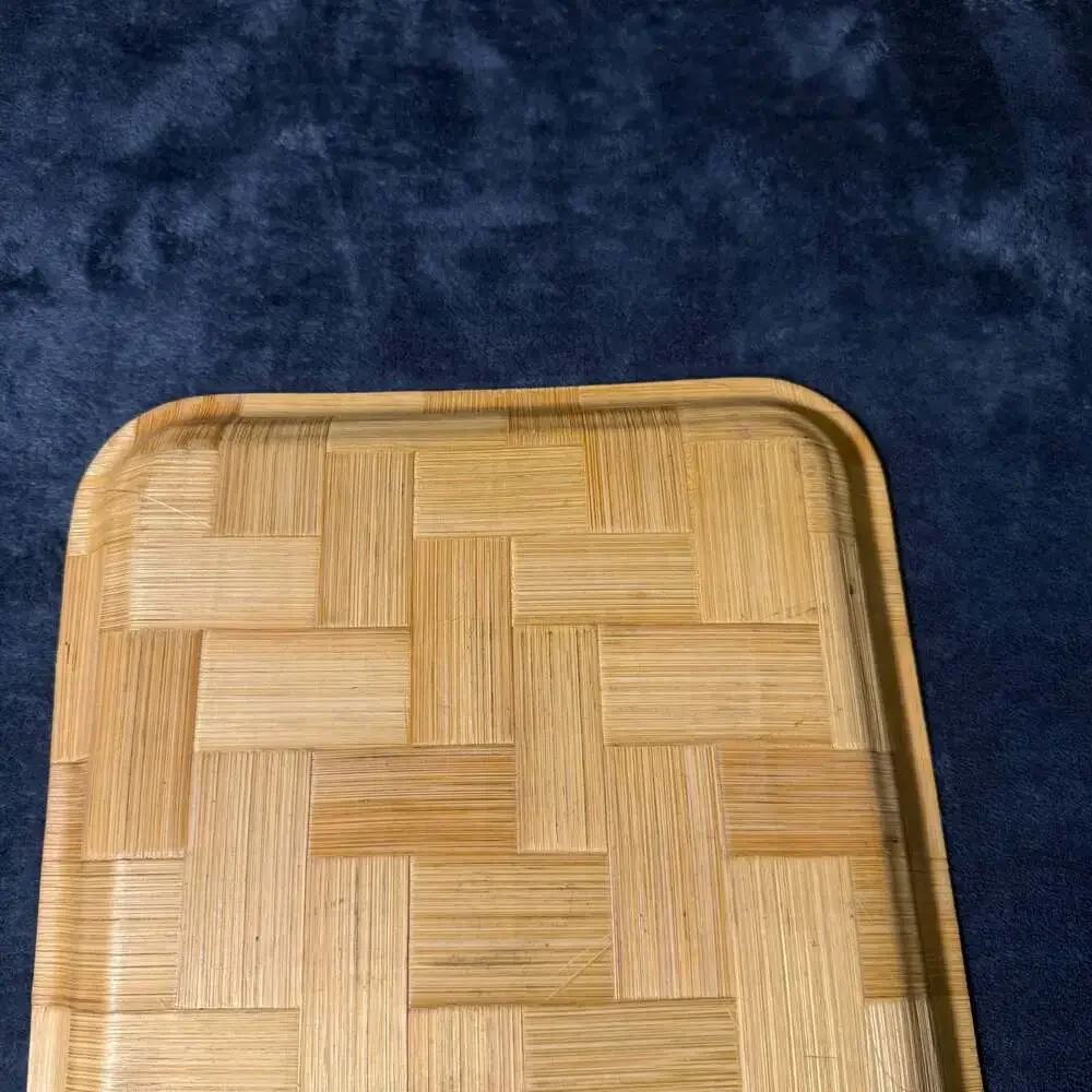 Vintage Automobili E Velocipedi F.lli Marchand Piacenza Woven Bamboo ServingTray